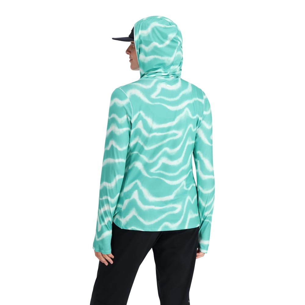 Simms SolarFlex Hoody Women's in Wave Print Gulf Blue